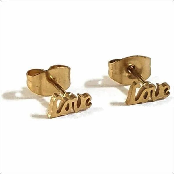 Love Oorbellen Staal - Vier de Liefde - Love 10mm -