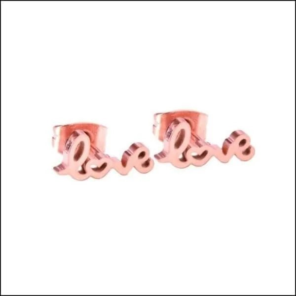 Love Oorbellen Staal - Vier de Liefde - Love 10mm -