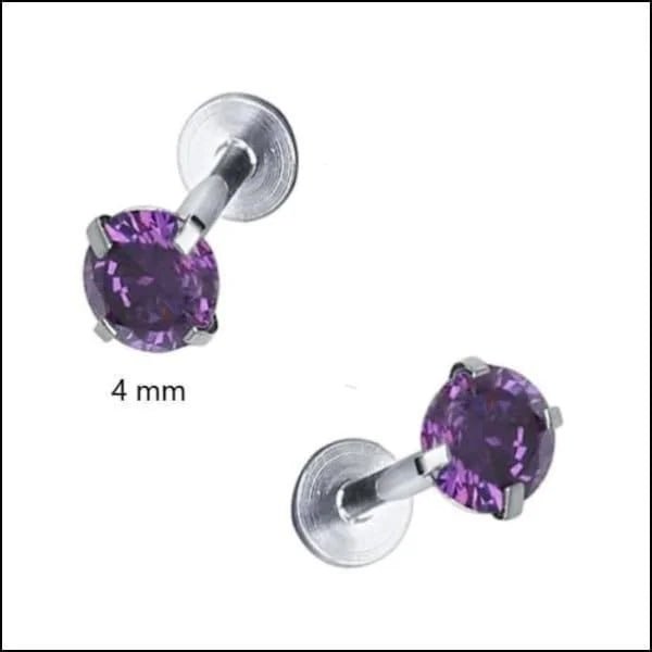 Elegante Zirkonia Labret Piercing &acirc;&euro;&ldquo; 8mmx1.2mm - Zwart / Transparant / 2mm - Heren