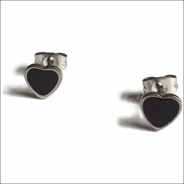 Emaille Hartjes Oorbellen 7mm Kleurrijk - Chirurgisch Staal Studs - 7mm / Blauw -