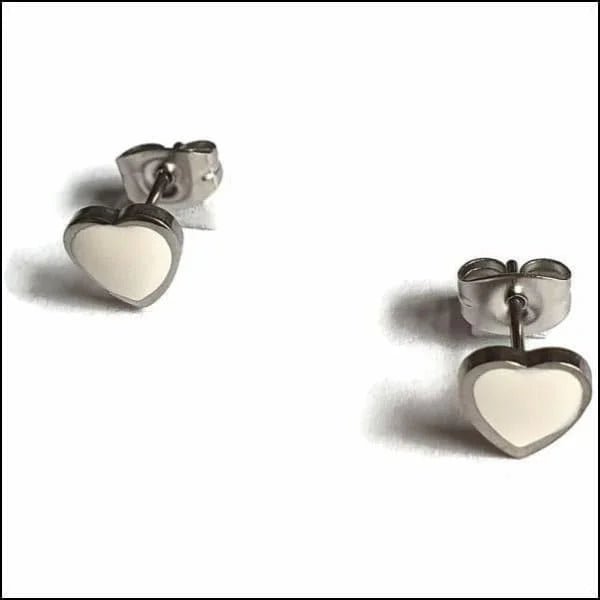 Emaille Hartjes Oorbellen 7mm Kleurrijk - Chirurgisch Staal Studs - 7mm / Blauw -