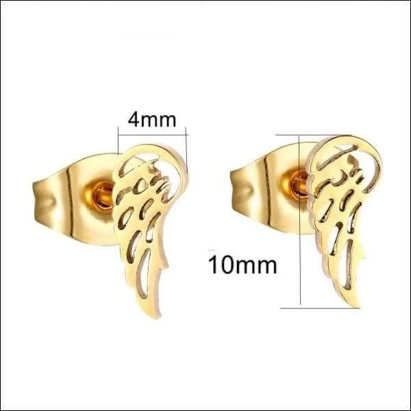 Stalen Vleugel Oorbellen - Kies Jouw Stijl! - Zilverkleur-10x4mm -
