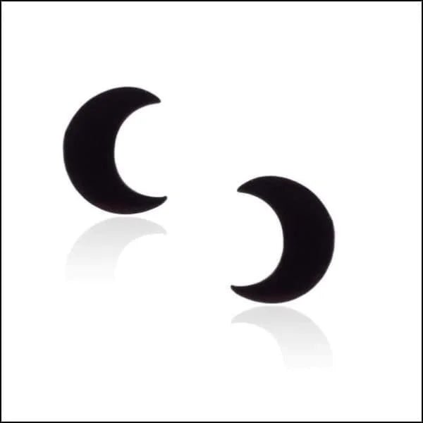 RVS Maan Oorbellen Diverse Kleuren 8-10mm - Trendy Moon Studs - Goudkleur-10mm -