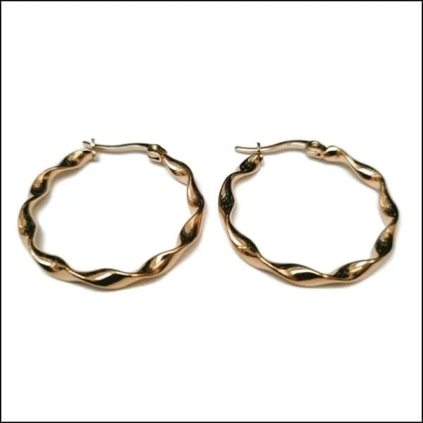 RVS Creolen Goudkleur 30mm - Grote Hoepel Oorbellen Dames - Turkije-30x4mm -
