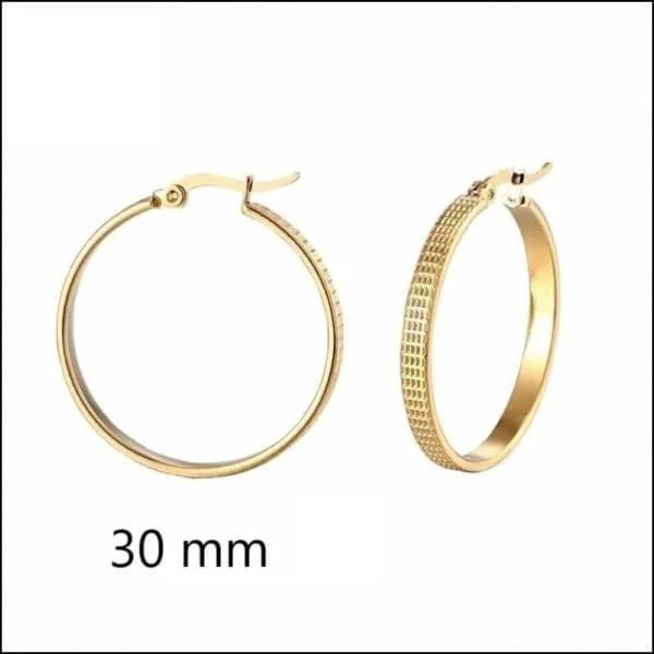 RVS Creolen Goudkleur 30mm - Grote Hoepel Oorbellen Dames - Polen-30x2mm -