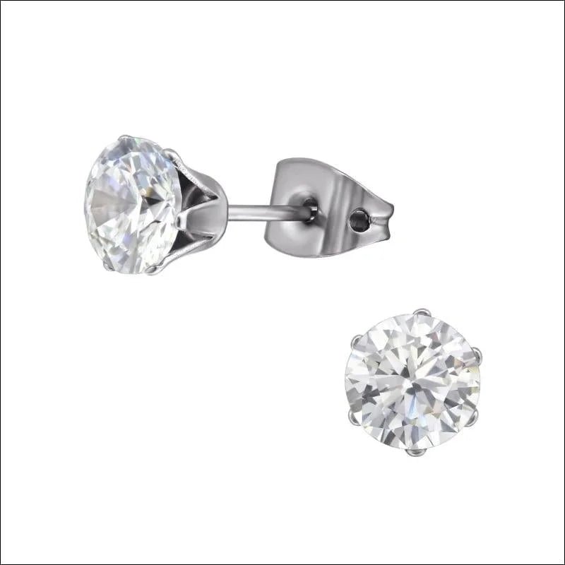 Zilveren Ronde Oorbellen met Zirkonia - 6mm -
