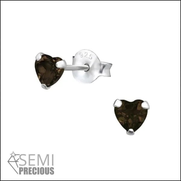 Zilveren Zirkonia Hartjes Oorbellen - Transparant Topaas -