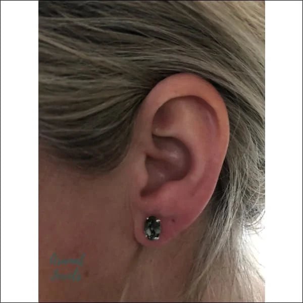 Zilveren Kristallen Oorbellen ovaal - 8x6mm / Transparant -