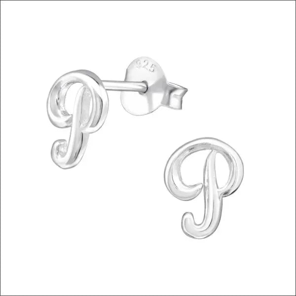 Stijlvolle Zilveren Initiaal Oorbellen - G-5x4mm -