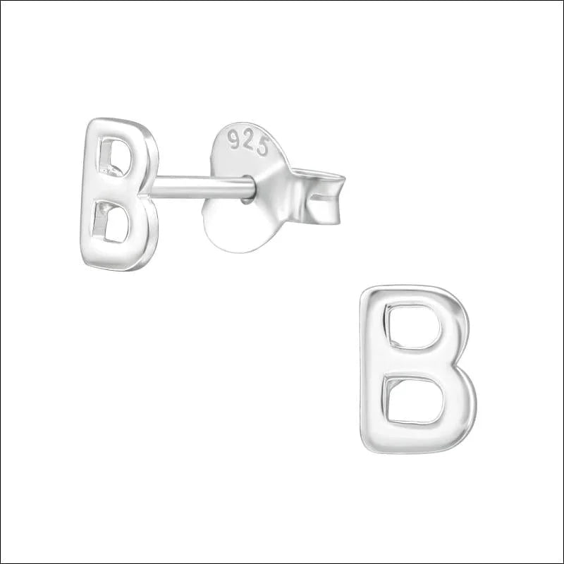 Stijlvolle Zilveren Initiaal Oorbellen - P-8x6mm -