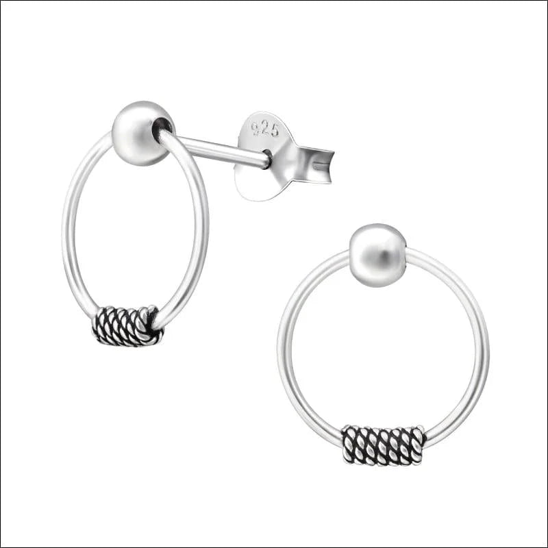 Geoxideerde Bali Oorbellen - Leiden-10mm -