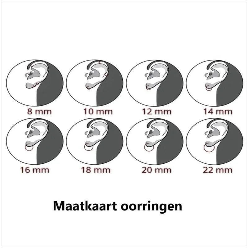 Stalen Rechthoekige Oorbellen - Zwart -