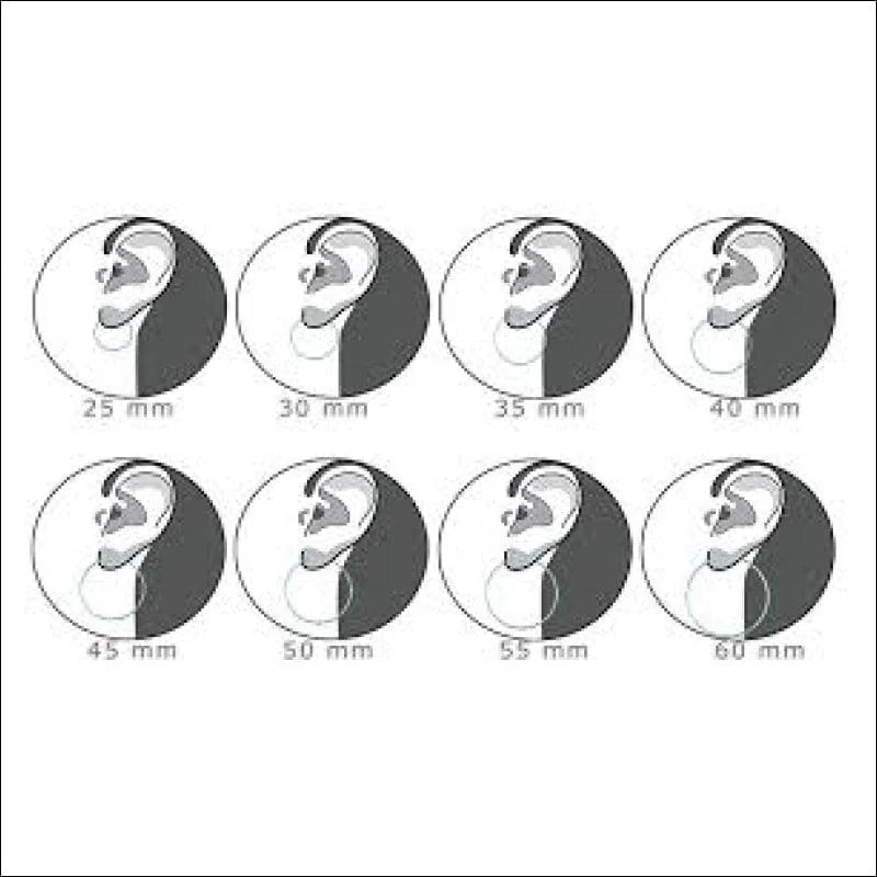 RVS Gedraaide Oorringen - Dames hoops - Goudkleurig / 30mm -