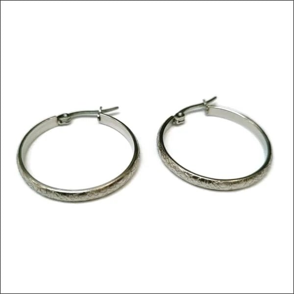 Stijlvolle Stalen Oorringen 30mm gedraaid - Gedraaid-30x2.5mm -