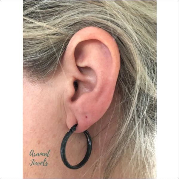 Stijlvolle Stalen Oorringen met ruitpatroon - Goudkleurig / 20mm -