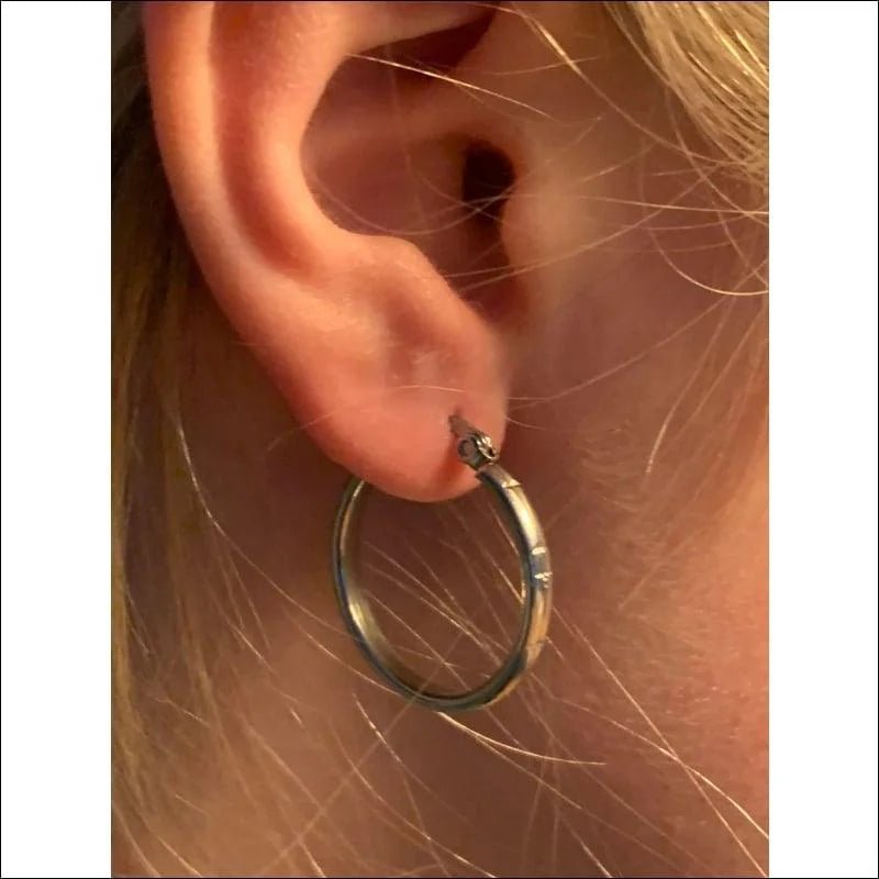 Prachtige Stalen Oorringen met motief - Hartslag-25x2mm -