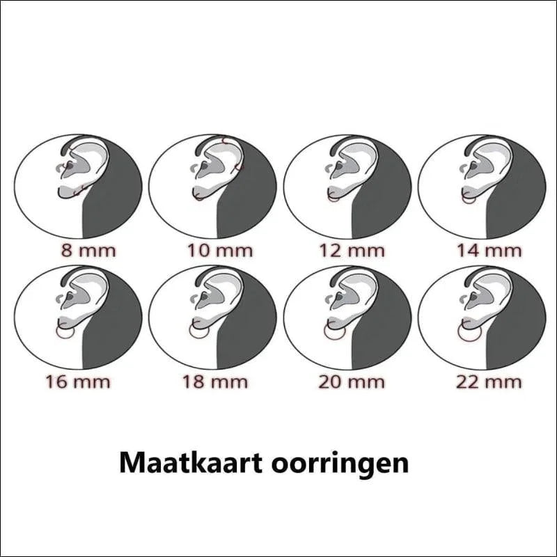 Hartvormige Stalen doortrek Oorbellen met kettinkje - Ros&Atilde;&copy;kleurig -
