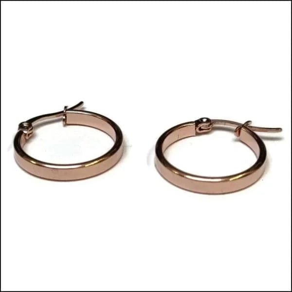 RVS Gladde Oorringen Diverse Kleuren 14mm - Strakke Hoepel Oorbellen - 30mm / Goudkleurig -