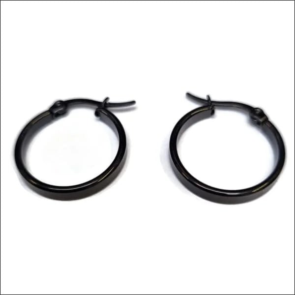 RVS Gladde Oorringen Diverse Kleuren 14mm - Strakke Hoepel Oorbellen - 40mm / Ros&Atilde;&copy;kleur