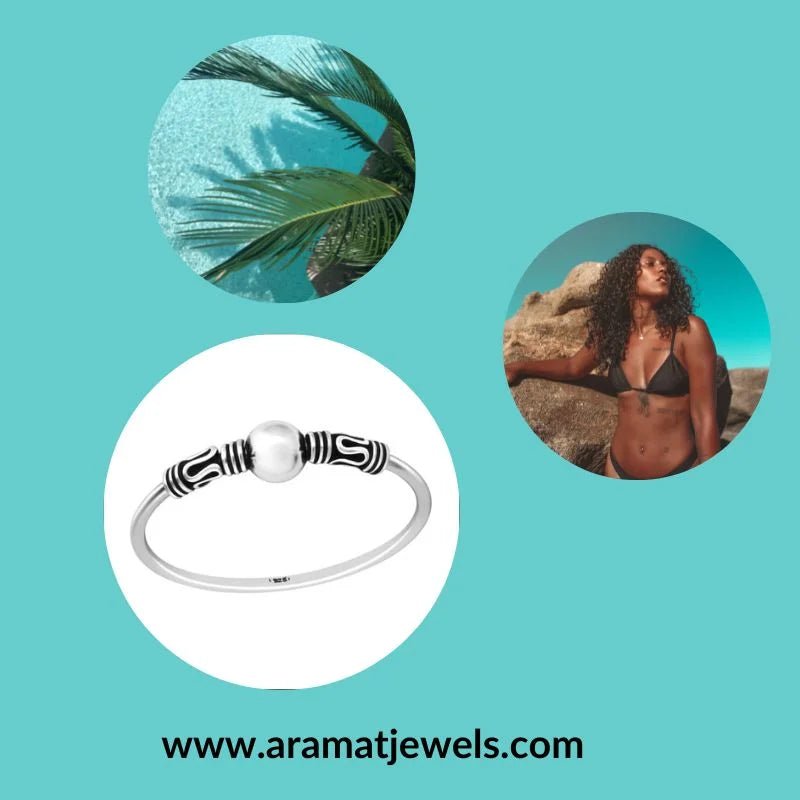 Elegante Zilveren Bali Ring - Maat 8 -
