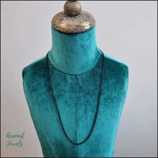 RVS Anker Ketting Zwart - Stoere Maritieme Schakelketting - 60cm / 1.5mm - Unisex