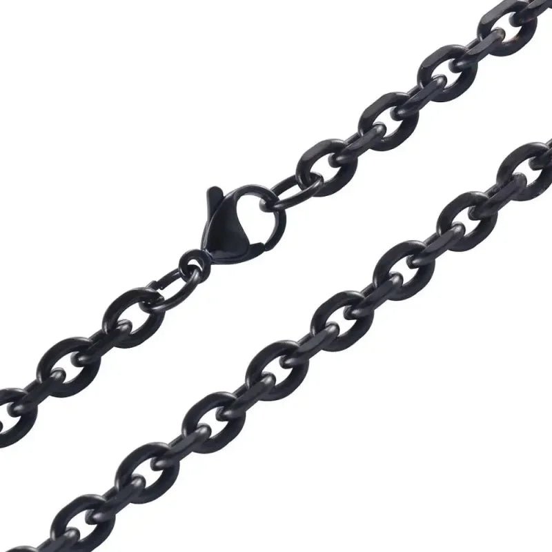 RVS Anker Ketting Zwart - Stoere Maritieme Schakelketting - 60cm / 1.5mm - Unisex