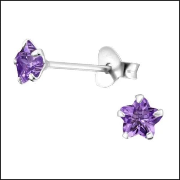 925 Zilveren Bloem Oorbellen met Zirkonia  - Bloemetjes Oorstekers - 4mm / Roze -