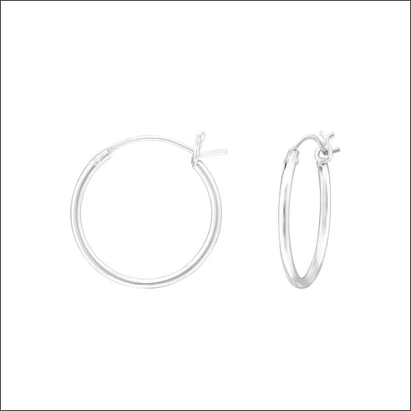Zilveren Dunne Oorbellen - Aramat Jewels - 16mm -
