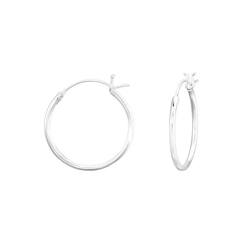 Zilveren Dunne Oorbellen - Aramat Jewels - 16mm -