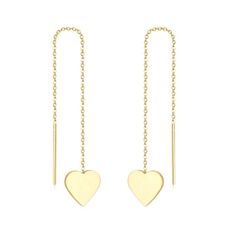 Doortrekoorbellen Hart Staal 9cm -