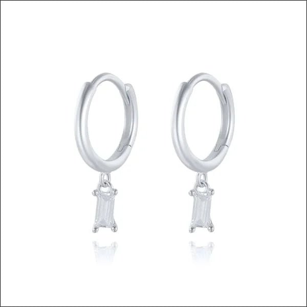 925 Zilveren Zirkonia Oorringen 10mm - Sprankelende Hoepel Oorbellen - Zilverkleurig-Transparant -