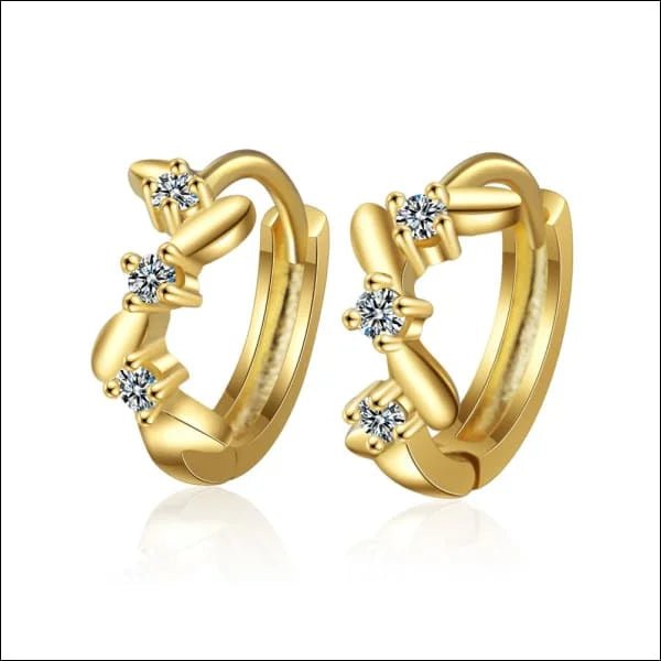 Zilveren Oorringen 12mm met Zirkonia Steentjes - Zwarte-zirkonia-steentjes -