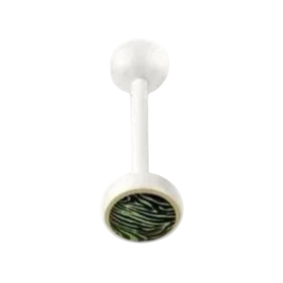 Bioplast Dierenprint Tongpiercing - Zebra-Groen -