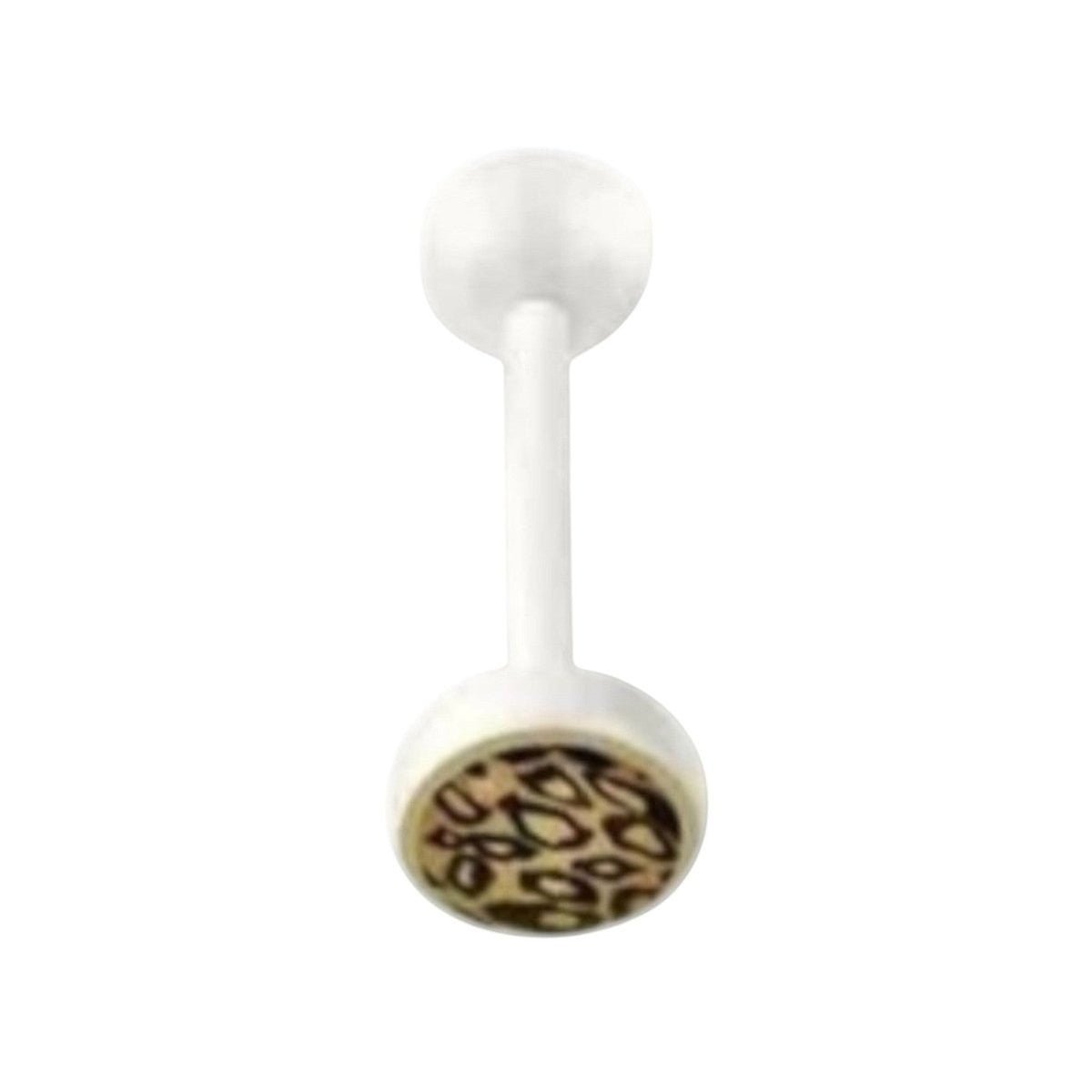 Bioplast Dierenprint Tongpiercing - Jaguar-Bruin -