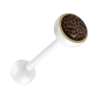 Bioplast Dierenprint Tongpiercing - Spots-Geel -