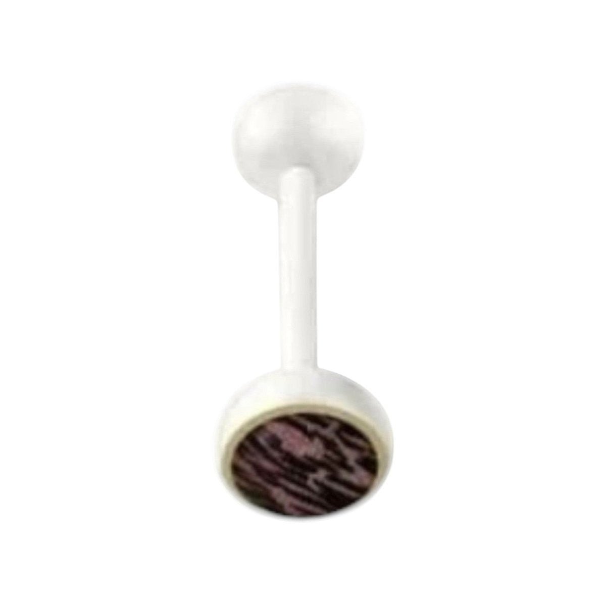 Bioplast Dierenprint Tongpiercing - Zebra-Paars -