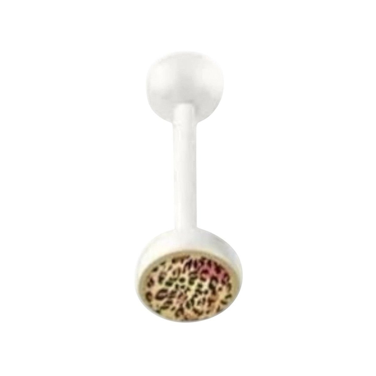 Bioplast Dierenprint Tongpiercing - Panter-Bruin-Beige -