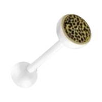 Bioplast Dierenprint Tongpiercing - Panter-Bruin-Beige -