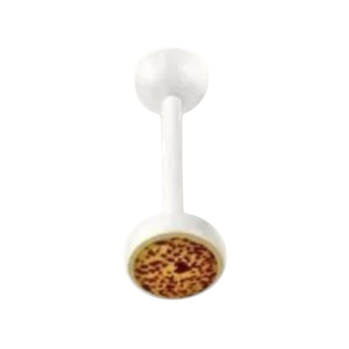 Bioplast Dierenprint Tongpiercing - Spots-Geel-Bruin -