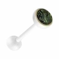 Bioplast Dierenprint Tongpiercing - Spots-Geel-Bruin -