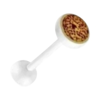 Bioplast Dierenprint Tongpiercing - Zebra-Rood -