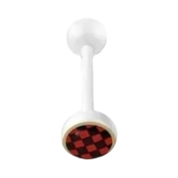 Uniek Witte Tongpiercing met Prachtig Logo - Camouflage -