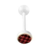 Uniek Witte Tongpiercing met Prachtig Logo - Camouflage-Groen -