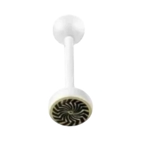 Uniek Witte Tongpiercing met Prachtig Logo - Kleine-Sterretjes -