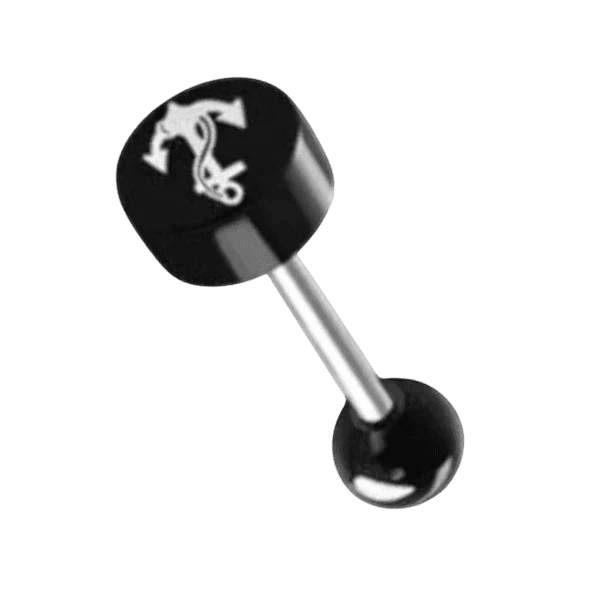 Stalen Tongpiercing logo piercing - Anker -