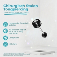 Stalen Tongpiercing logo piercing - Anker -
