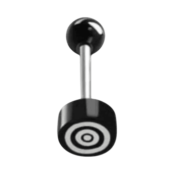 Stalen Tongpiercing logo piercing - Cirkels -
