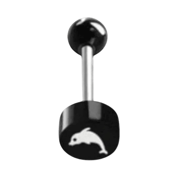 Stalen Tongpiercing logo piercing - Dolfijn -