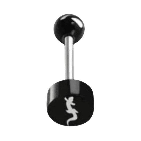Stalen Tongpiercing logo piercing - Gekko/Salamander -