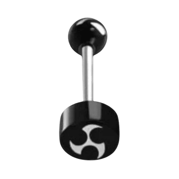 Stalen Tongpiercing logo piercing - Spiraal moving -